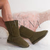 Cizme tip UGG de dama Winter Mood verzi