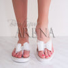 Papuci dama Cute Summer albi