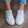Pantofi dama casual Delani albi