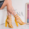 Sandale dama cu toc Laris - Yellow
