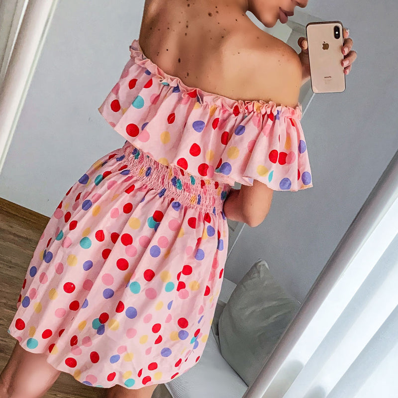 Rochie dama Alissa - Pink Dots