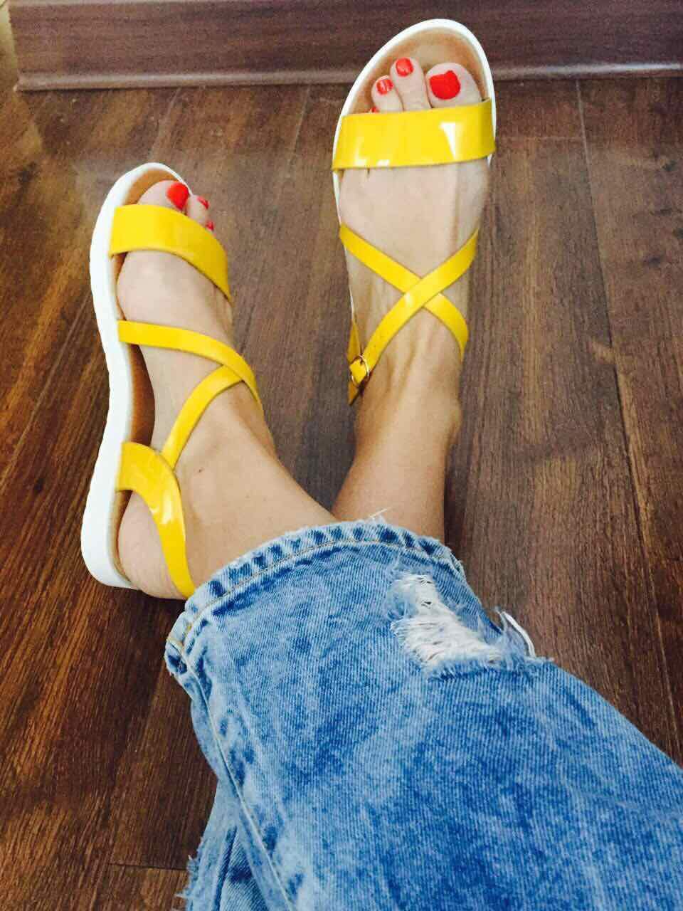 Sandale dama Delis - Yellow