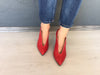 Pantofi dama cu toc Berrier rosii