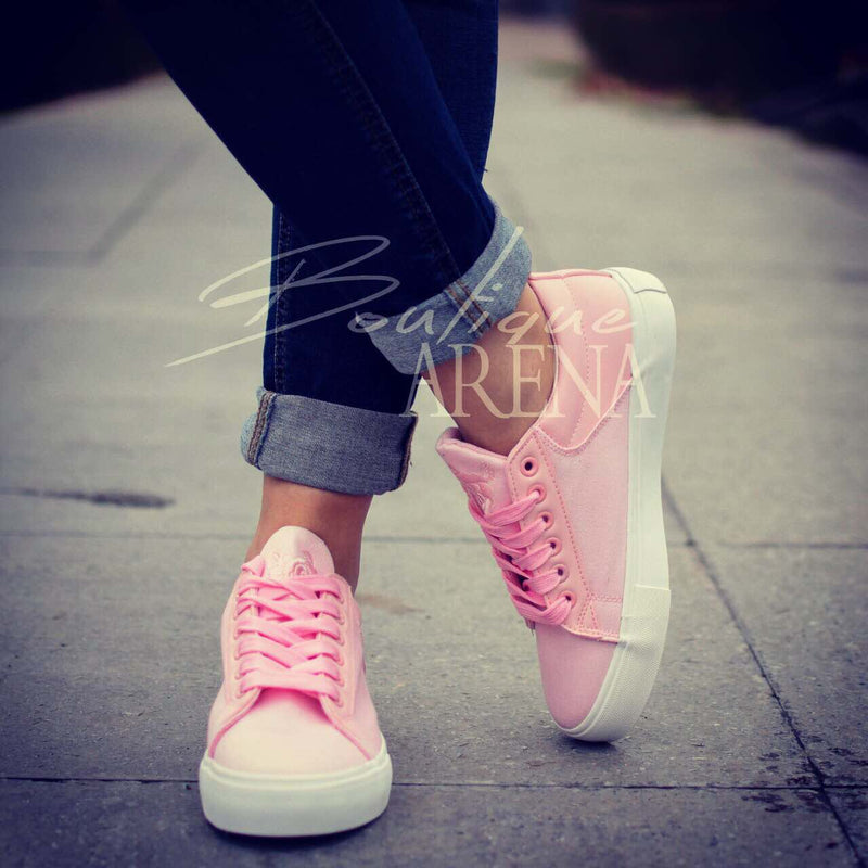 Pantofi casual dama cu trandafir Кimbrel roz