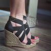 Sandale dama cu platforme Lemus verzi