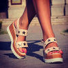 Sandale dama cu platforma Ambrosia bej