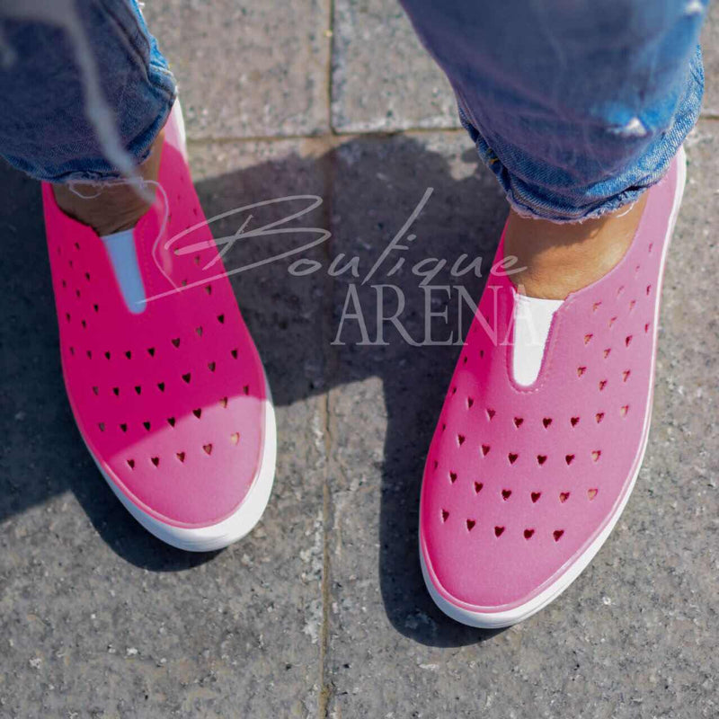 Pantofi casual dama cu elastic Collison roz