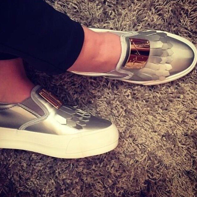 Pantofi dama casual calliope argintii