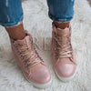Pantofi casual cu platforma rania roz