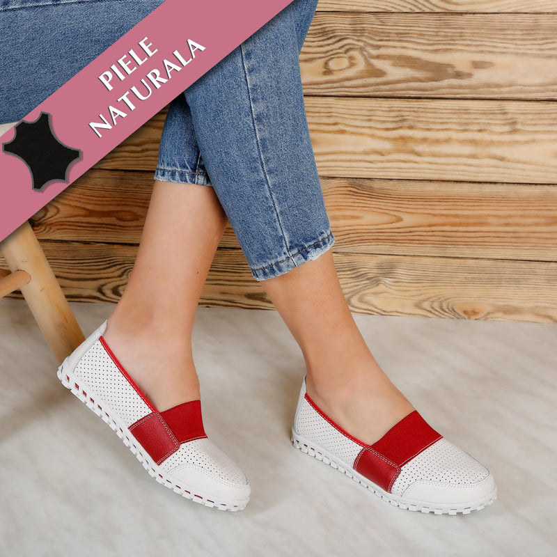 Pantofi dama Netty - White Red