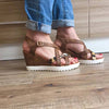 Sandale dama cu platforma Tanika - brown